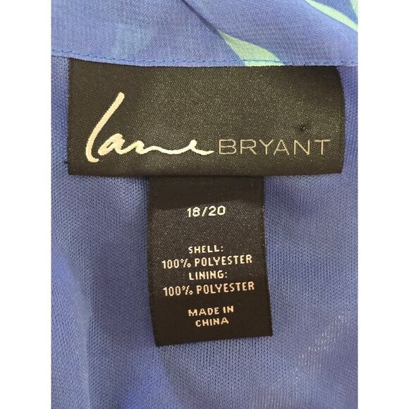 Lane Bryant Blue Floral Ruffle Maxi Dress 18/20 Plus Size Adjustable Straps Boho - Picture 6 of 8